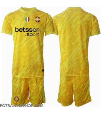 Inter Milan Brankářské Dětské Venkovní Dres 2024-25 Krátký Rukáv (+ trenýrky)